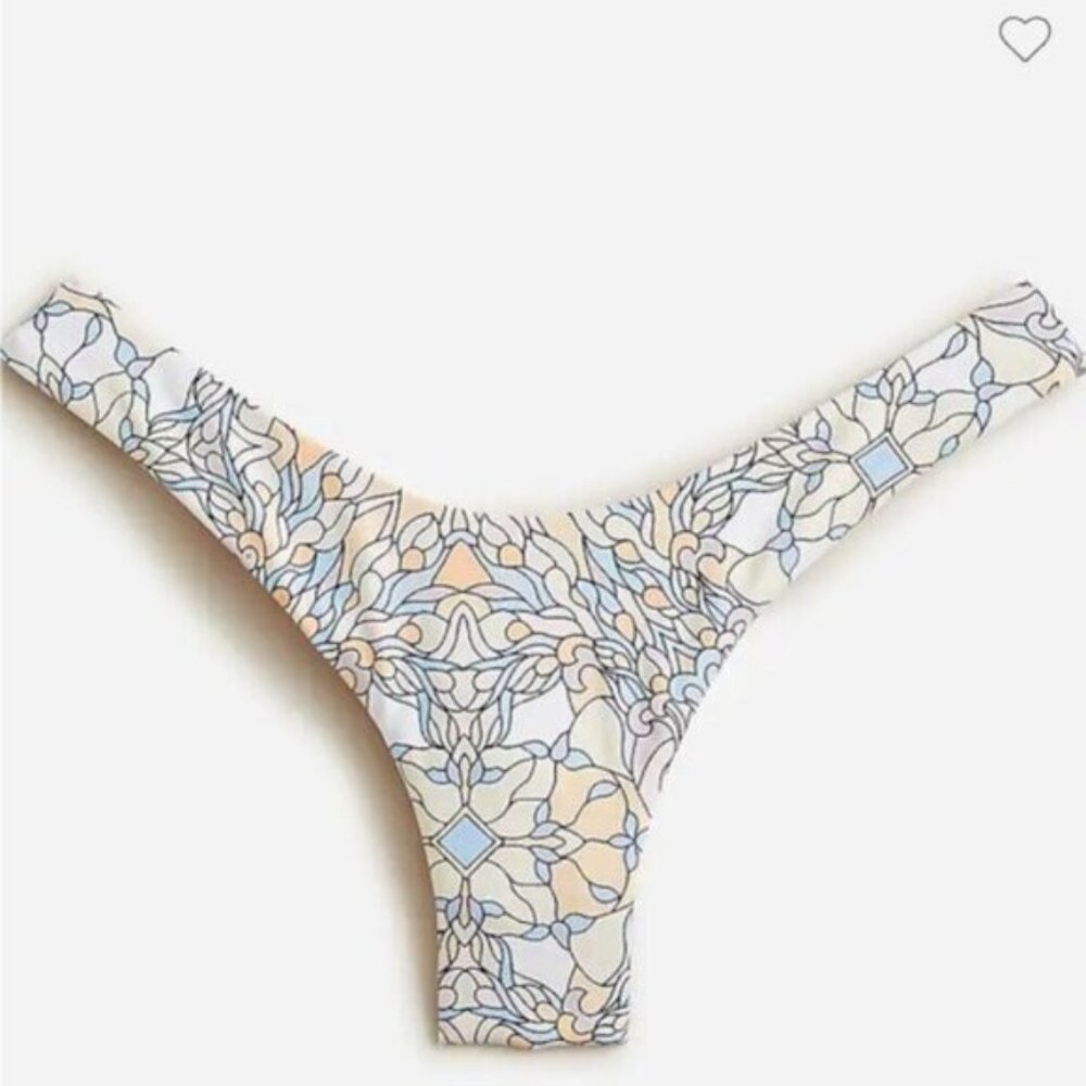 NWT J.Crew Blue & Orange Active Longline Swim Bikini Bottoms Size Small